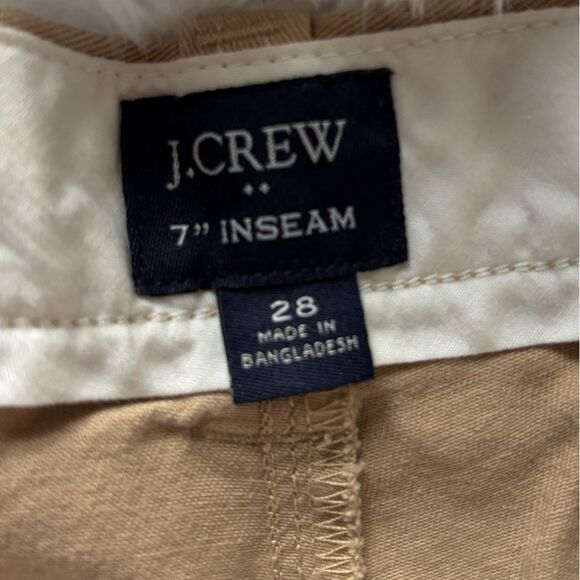 J. Crew Shorts 7” Inseam Tan Womens Size 28 - Picture 6 of 8